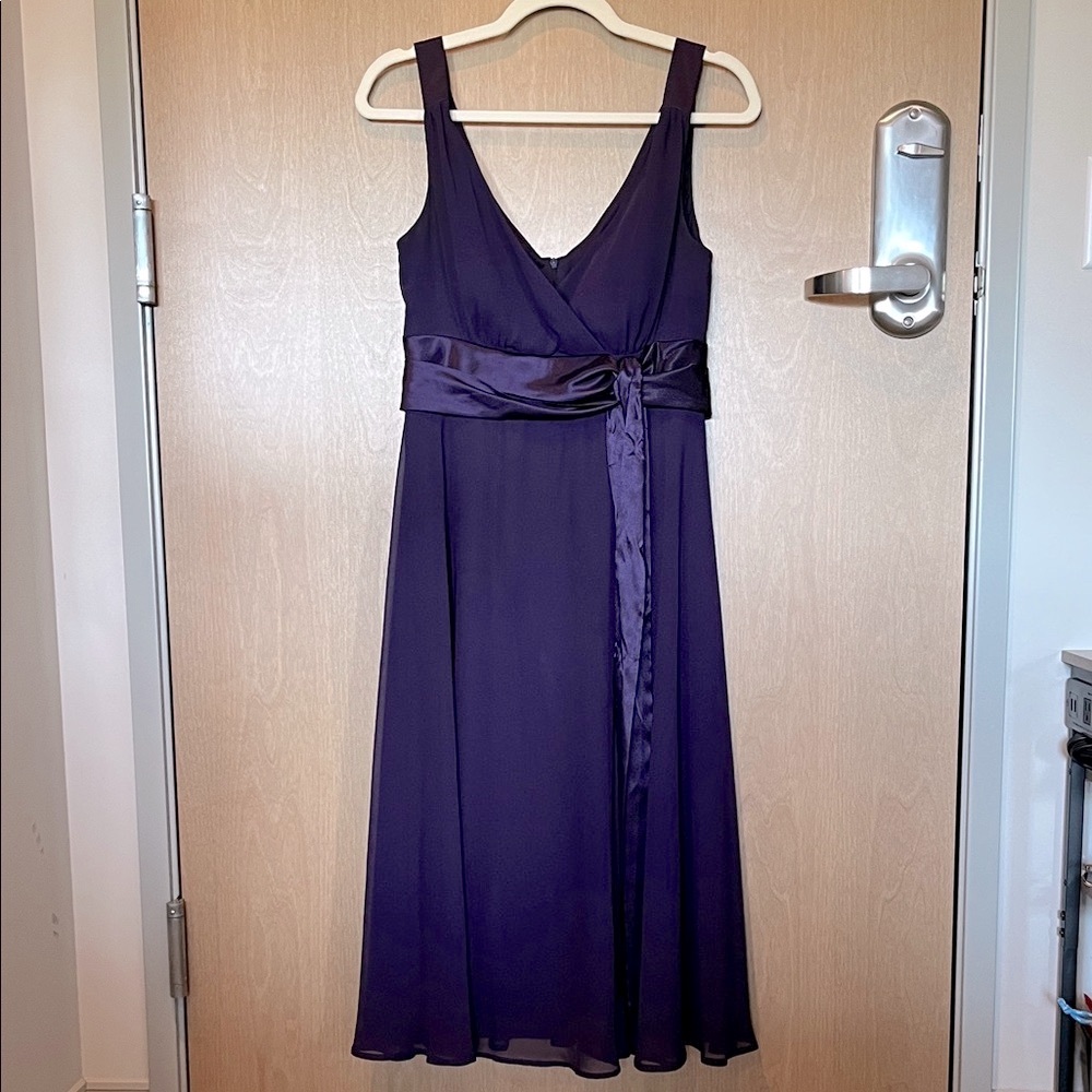 Purple midi formal dress